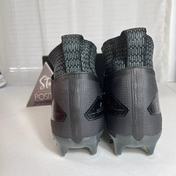 Nike Alpha Menace Elite 3 Mens Size 9.5 Black Football Cleats CT6648-010 - Picture 6 of 10